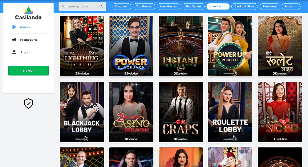 casilando live casino