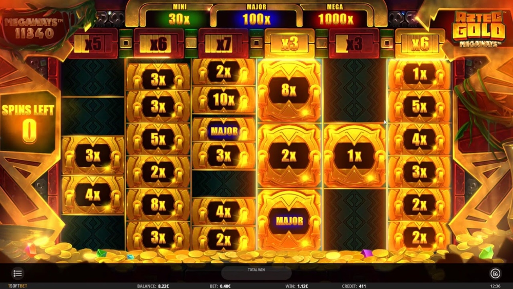 aztec gold megaways slot gameplay