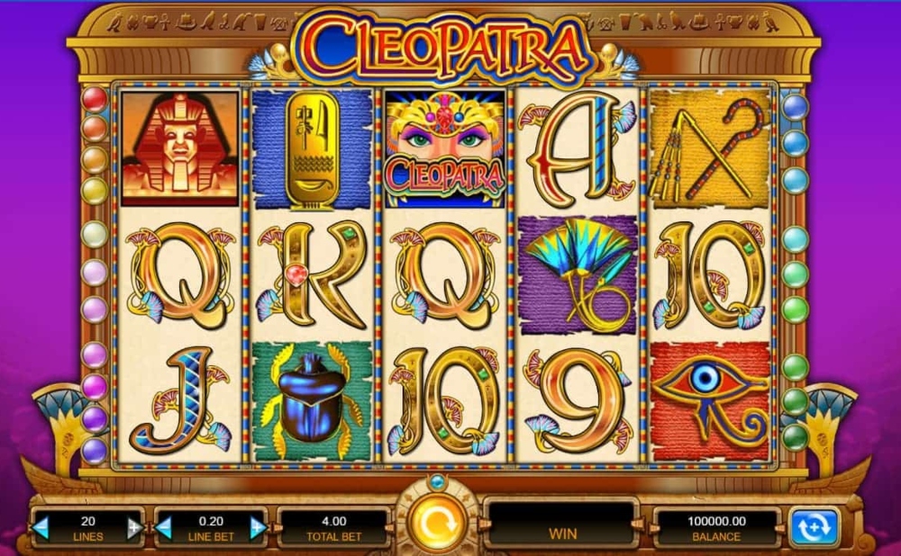 cleopatra mega jackpots slot gameplay