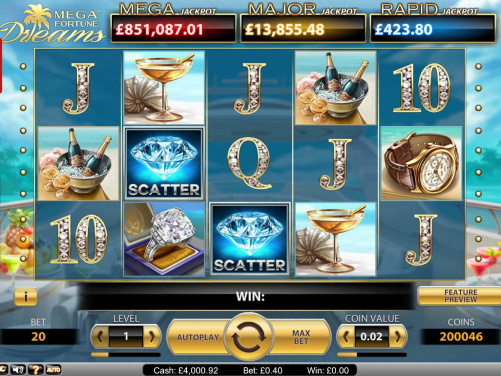 mega fortune dreams slot gameplay