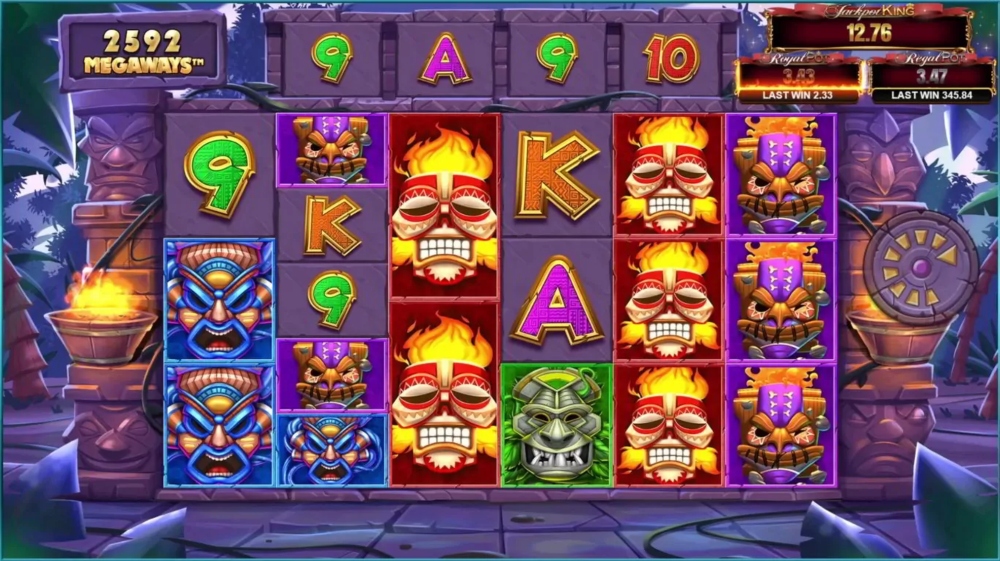 tiki treasures megaways slot gameplay